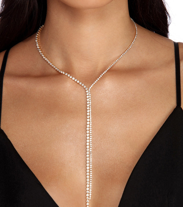 Shine In Rhine Lariat Necklace is the perfect Homecoming look pick with on-trend details to make the 2023 HOCO dance your most memorable event yet!