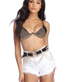 Metal Stud Bralette