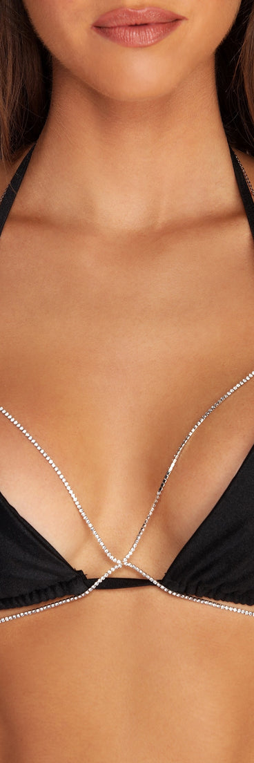 Rhinestone Bralette Body Chain