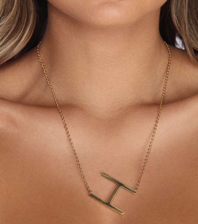Give Me An H Necklace for 2022 festival outfits, festival dress, outfits for raves, concert outfits, and/or club outfits