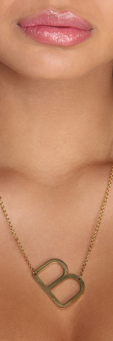 Large Initial Charm Necklace for 2022 festival outfits, festival dress, outfits for raves, concert outfits, and/or club outfits