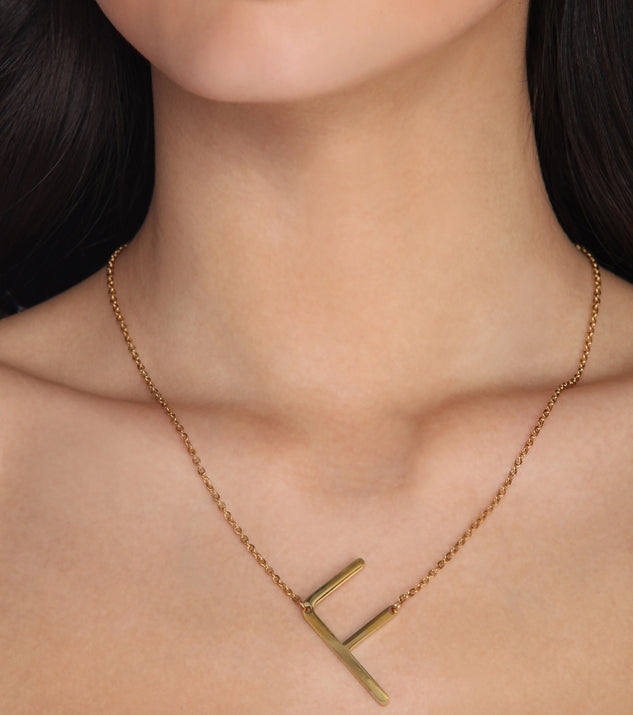 Large Initial Charm Necklace for 2022 festival outfits, festival dress, outfits for raves, concert outfits, and/or club outfits