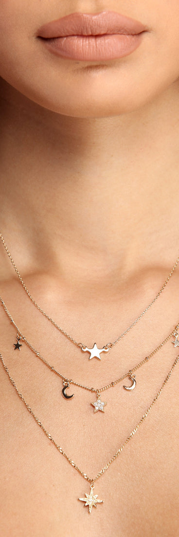 Star-Worthy Layered Necklace for 2022 festival outfits, festival dress, outfits for raves, concert outfits, and/or club outfits