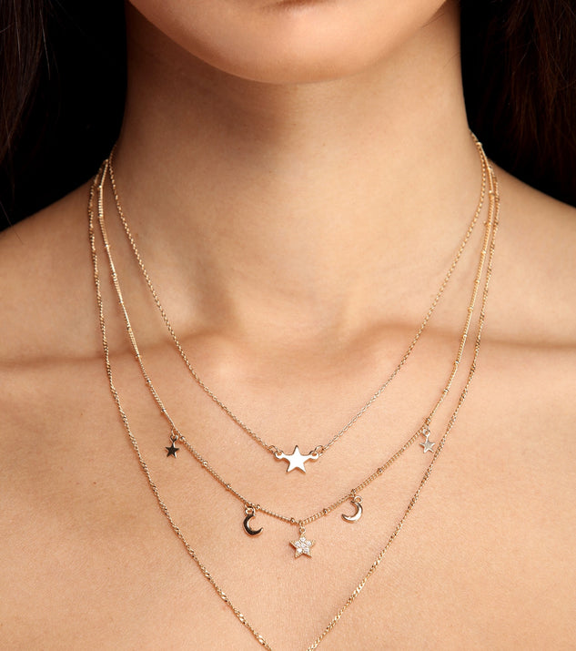 Star-Worthy Layered Necklace for 2022 festival outfits, festival dress, outfits for raves, concert outfits, and/or club outfits