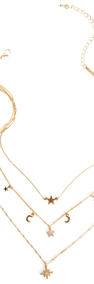 Star-Worthy Layered Necklace for 2022 festival outfits, festival dress, outfits for raves, concert outfits, and/or club outfits