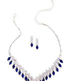 Rhinestone Bar And Tear Drop Necklace Set for 2022 festival outfits, festival dress, outfits for raves, concert outfits, and/or club outfits