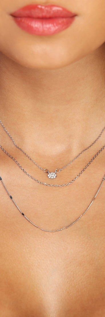 Dainty Layered Chain Link Necklace for 2022 festival outfits, festival dress, outfits for raves, concert outfits, and/or club outfits