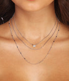 Dainty Layered Chain Link Necklace for 2022 festival outfits, festival dress, outfits for raves, concert outfits, and/or club outfits
