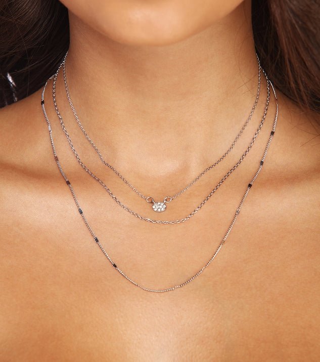 Dainty Layered Chain Link Necklace for 2022 festival outfits, festival dress, outfits for raves, concert outfits, and/or club outfits