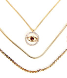 Rhinestone Eye 3 Pack Necklace Set for 2022 festival outfits, festival dress, outfits for raves, concert outfits, and/or club outfits