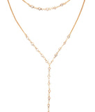 Layered In Gems Lariat Necklace
