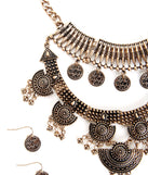 Boho Layered Bib Necklace And Earrings is a trendy pick to create 2023 festival outfits, festival dresses, outfits for concerts or raves, and complete your best party outfits!