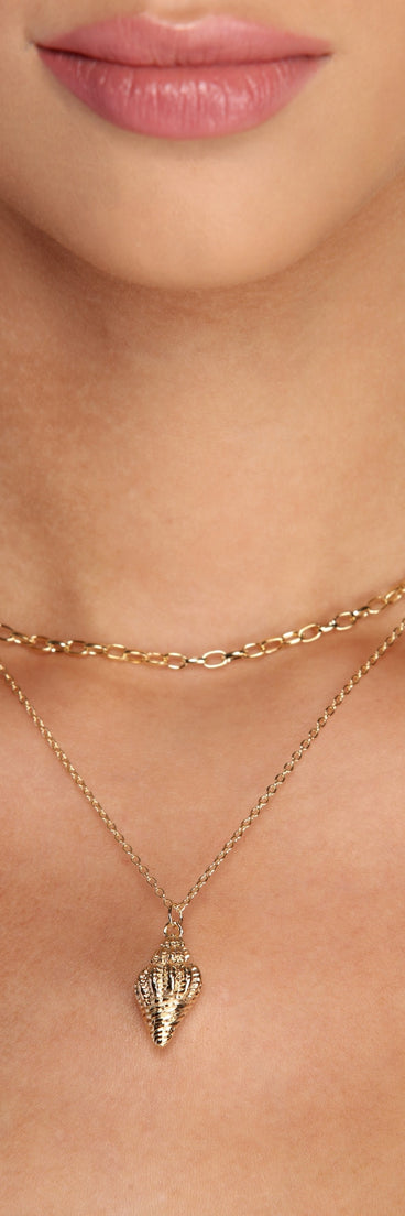 Double Row Conch Shell Necklace for 2022 festival outfits, festival dress, outfits for raves, concert outfits, and/or club outfits