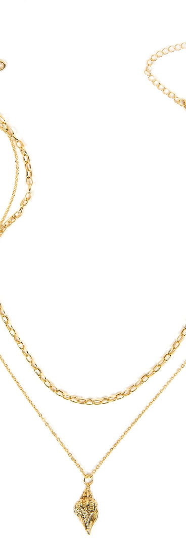 Double Row Conch Shell Necklace for 2022 festival outfits, festival dress, outfits for raves, concert outfits, and/or club outfits