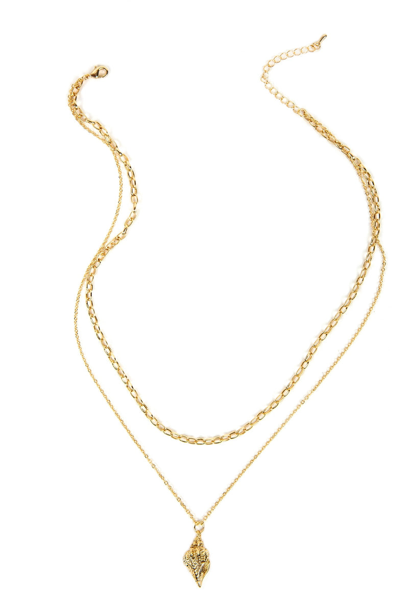 Double Row Conch Shell Necklace