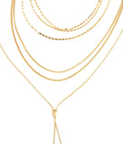 3 Pack Layered Choker And Lariat Chains for 2022 festival outfits, festival dress, outfits for raves, concert outfits, and/or club outfits