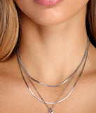 3 Row Layered Charm Necklace for 2022 festival outfits, festival dress, outfits for raves, concert outfits, and/or club outfits