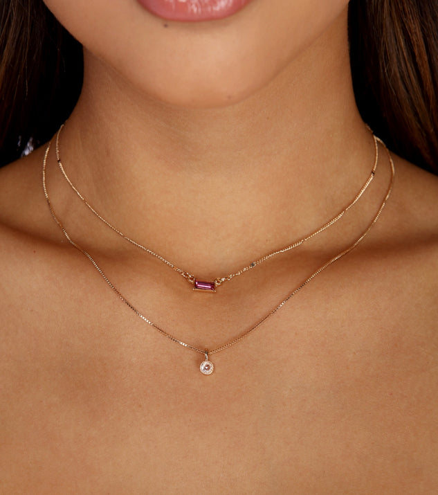 Sparkling Moment Cubic Zirconia Necklace for 2022 festival outfits, festival dress, outfits for raves, concert outfits, and/or club outfits