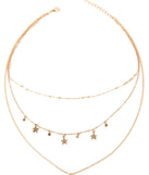 Moon And Stars Charm Necklace for 2022 festival outfits, festival dress, outfits for raves, concert outfits, and/or club outfits