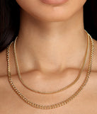 Layered Chain Link Necklaces for 2022 festival outfits, festival dress, outfits for raves, concert outfits, and/or club outfits
