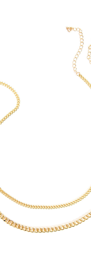 Layered Chain Link Necklaces for 2022 festival outfits, festival dress, outfits for raves, concert outfits, and/or club outfits