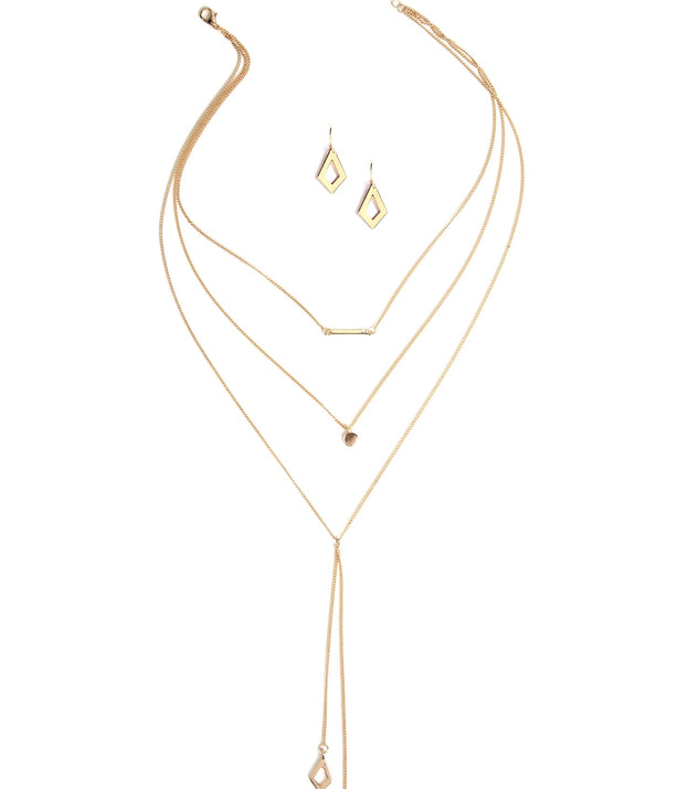 3 Row Dainty Lariat Charm Necklace for 2022 festival outfits, festival dress, outfits for raves, concert outfits, and/or club outfits