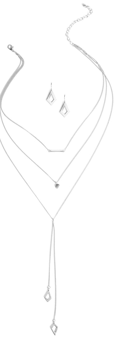 3 Row Dainty Lariat Charm Necklace for 2022 festival outfits, festival dress, outfits for raves, concert outfits, and/or club outfits