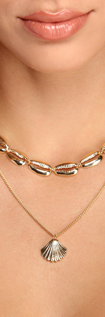 Shell Collection Necklace for 2022 festival outfits, festival dress, outfits for raves, concert outfits, and/or club outfits