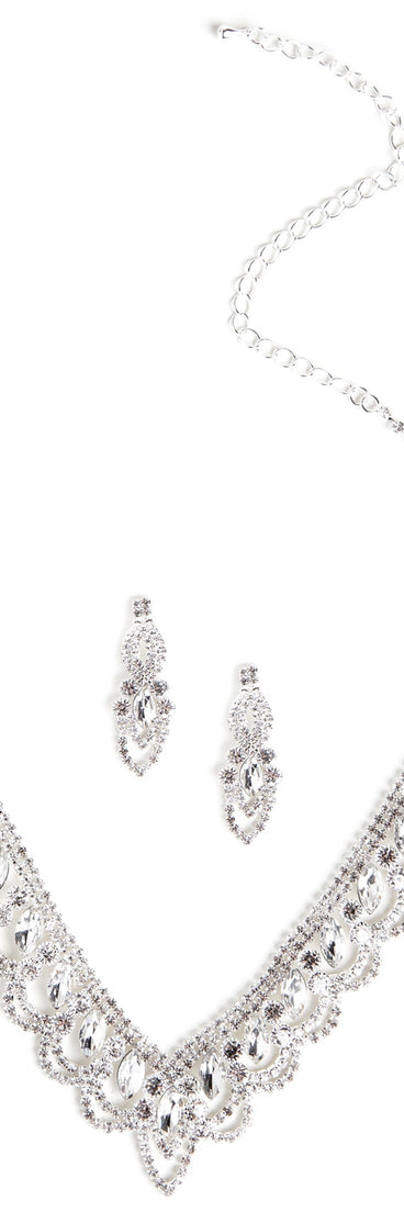 Scalloped Teardrop Necklace & Earrings