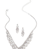 Scalloped Teardrop Necklace & Earrings