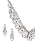 Scalloped Teardrop Necklace & Earrings