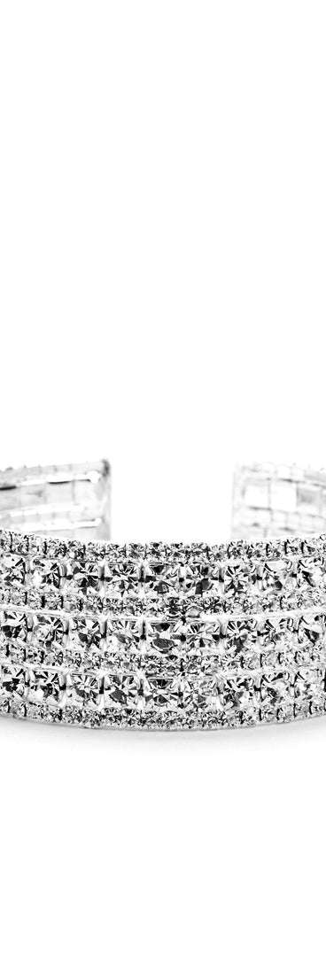 She's Stacked Rhinestone Cuff is the perfect Homecoming look pick with on-trend details to make the 2023 HOCO dance your most memorable event yet!