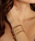 Three Pack Chain Link Bracelets