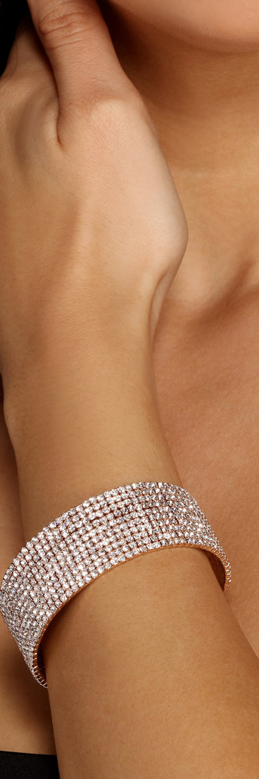 All About The Rhinestones Cuff is the perfect Homecoming look pick with on-trend details to make the 2023 HOCO dance your most memorable event yet!