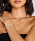 Cubic Zirconia Bolo Bracelet is the perfect Homecoming look pick with on-trend details to make the 2023 HOCO dance your most memorable event yet!