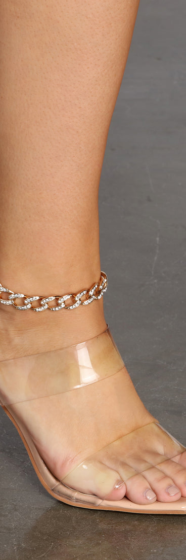 Twinkle On Rhinestone Anklet
