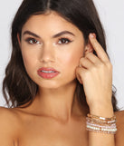 Boho Dayz Beaded Bracelet Set is a trendy pick to create 2023 festival outfits, festival dresses, outfits for concerts or raves, and complete your best party outfits!