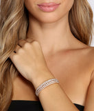 Time To Shine Rhinestone Cuff is the perfect Homecoming look pick with on-trend details to make the 2023 HOCO dance your most memorable event yet!