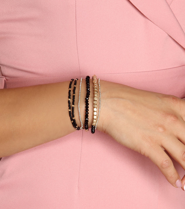 Bring It Back Beaded Bracelet Set is a trendy pick to create 2023 festival outfits, festival dresses, outfits for concerts or raves, and complete your best party outfits!
