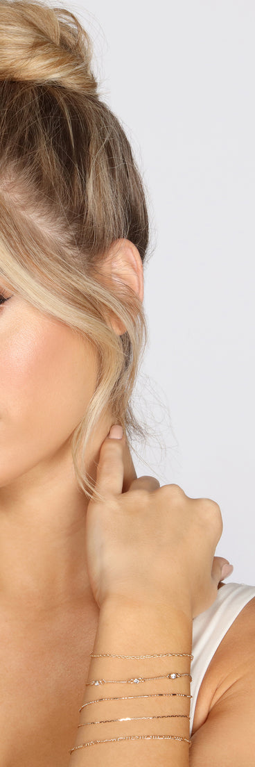 Simply Dainty Chain Bracelet 9 Pack