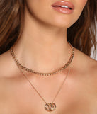 Triple Ring Charm Necklace Set for 2022 festival outfits, festival dress, outfits for raves, concert outfits, and/or club outfits