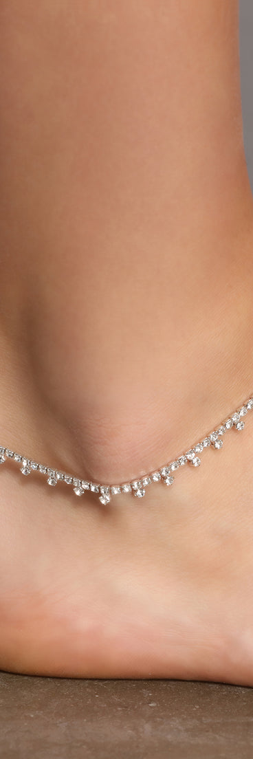 Dainty Rhinestone Anklet