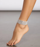 Too Glam Statement Rhinestone Anklet