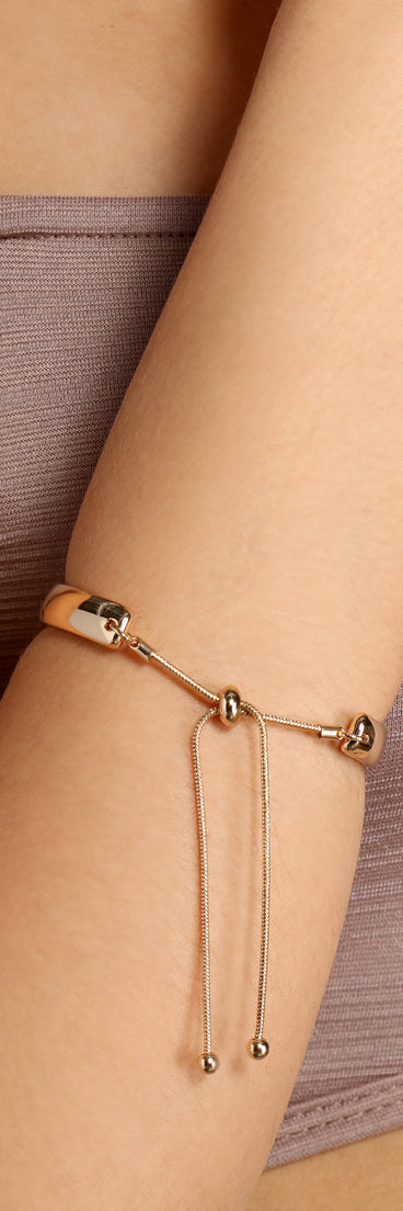 Chic And Sleek Adjustable Bangle