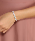 Two Row Iridescent Rhinestone Stretch Bracelet is the perfect Homecoming look pick with on-trend details to make the 2023 HOCO dance your most memorable event yet!