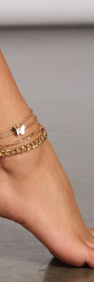 Step Up Your Style Anklet Set is a trendy pick to create 2023 festival outfits, festival dresses, outfits for concerts or raves, and complete your best party outfits!