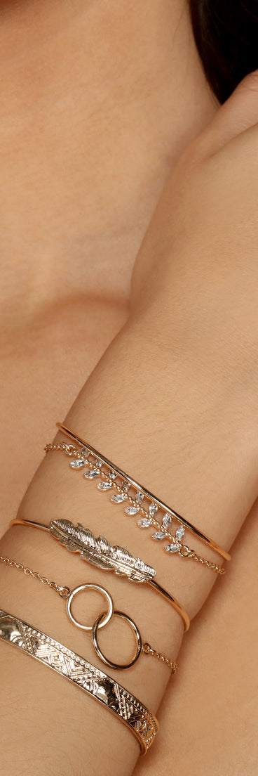 Five Pack Bohemian Bangle and Bracelet Set is a trendy pick to create 2023 festival outfits, festival dresses, outfits for concerts or raves, and complete your best party outfits!