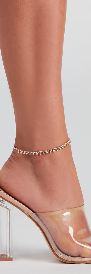 Dainty Details Rhinestone Anklet