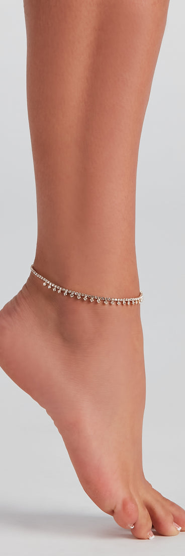 Dainty Details Rhinestone Anklet