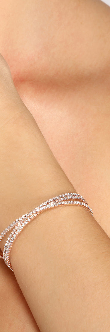 So Elegant Rhinestone Cross Cuff